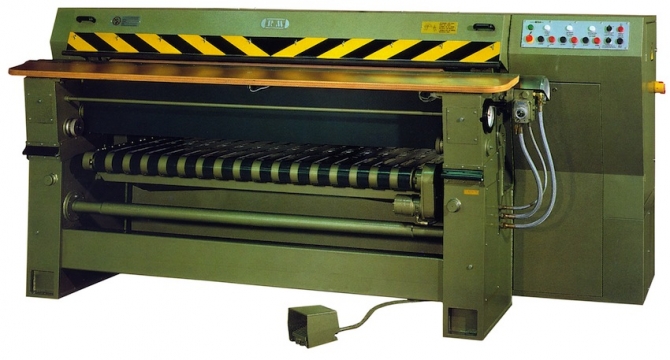 THROUGH-FEED OPEN-END FULL HYDRAULIC BUFFING MACHINE, WITH OSCILLATING CYLINDER MOD.S.1200 S.1500 S.1800